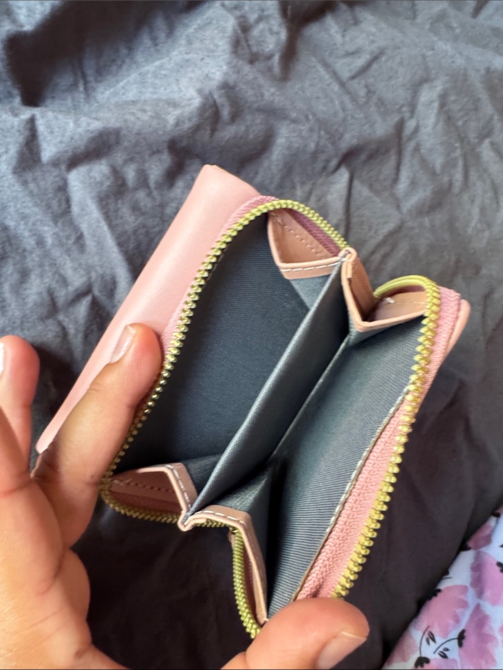 Compact Pink Women’s Wallet with Wrist Strap - - Picture 9 of 9